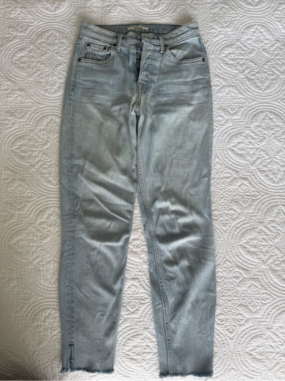 GRLFRND Karolina High Rise Straight Leg Jeans in Titanium - Size 23